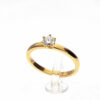 585er Goldring mit 0,30 ct Brillant in H/SI1, klassische 6-Krappen-Fassung. Größe 18/56, 2,6 g. Eleganter Solitärring – nur im Geschäft erhältlich.
