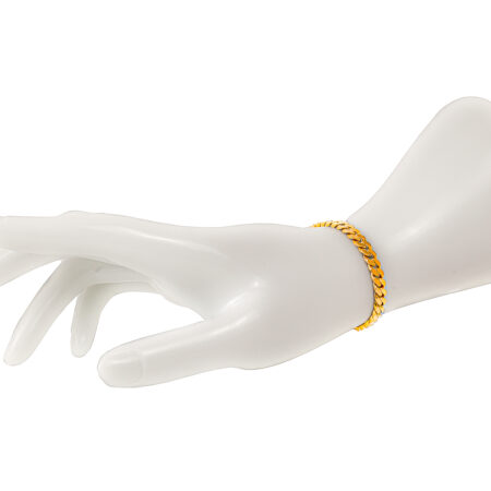 Massives Armband aus 585 Gold mit 21 cm Länge und 17,2 g Gewicht. Hochwertiger Goldschmuck mit klassischem Design.