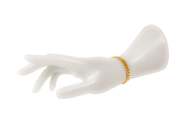 Massives Armband aus 585 Gold mit 21 cm Länge und 17,2 g Gewicht. Hochwertiger Goldschmuck mit klassischem Design.