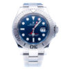 Rolex Yacht-Master Ref. 116622 mit blauem Zifferblatt, Platinlünette und Automatikwerk. Sportliche Luxusuhr in 40 mm.
